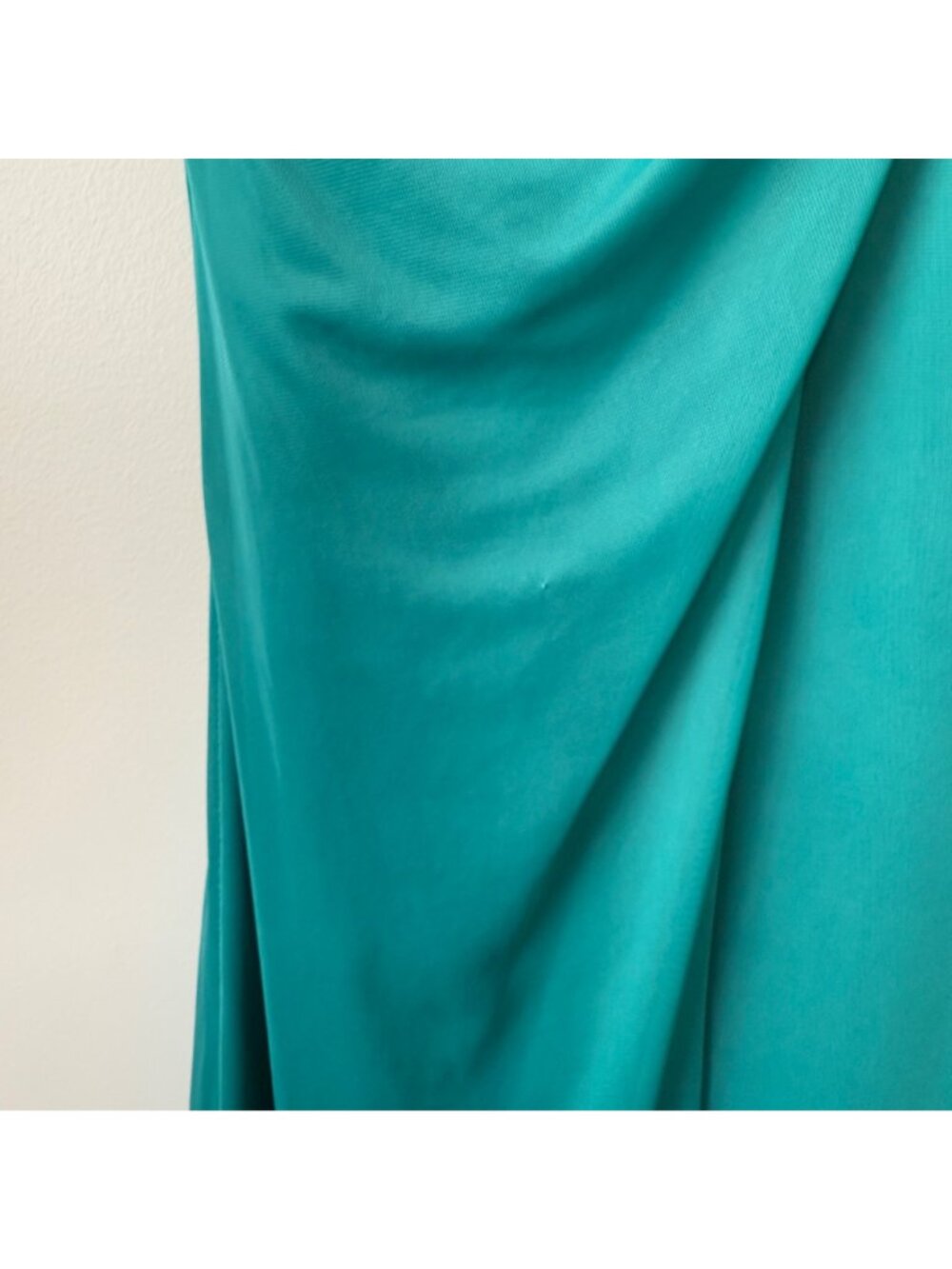 Elegant Azazie Maci Pleated Teal Sleeveless A-Line Dress Size A6 - Picture 4 of 7